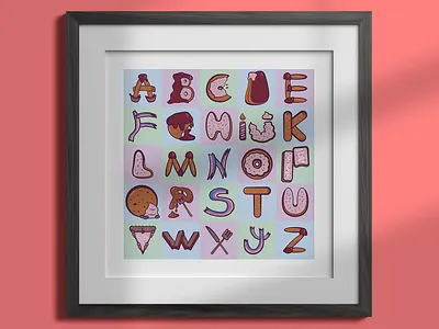 A-Z Poster 3d branding graphic design logo ui