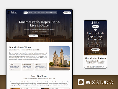Faith Community - Wix Studio Website Template beautiful website bible study chapel charity foundations social work christian communities church website community donation faith ministries outreach mission groups prayer groups religious organization sunday school volunteer website website template wix studio wix studio website wix studio website template