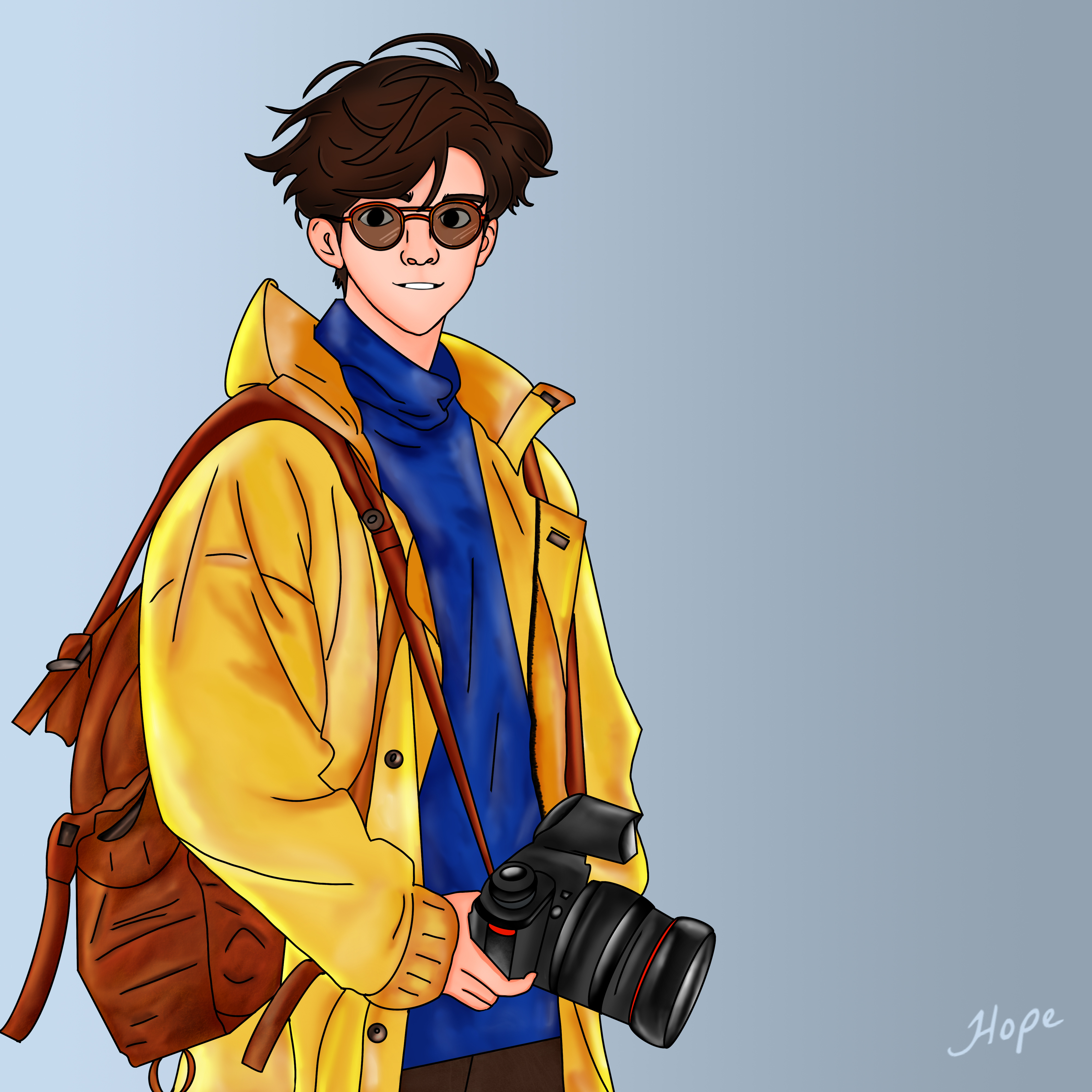 The Urban Photographer Boy Character Design 2d design anime art art design art illustration artwork character character design character illustration design digital art graphic design illustration illustration design photographer boy