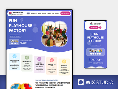 Playhouse & Daycare Wix Studio Website Template amusement park beautiful website children class daycare early learning center family entertainment hub family friendly restaurant fun park indoor playhouse kid club kids activity center nursery school outdoor playground play café playhouse preschool website template wix studio wix studio website wix studio website template