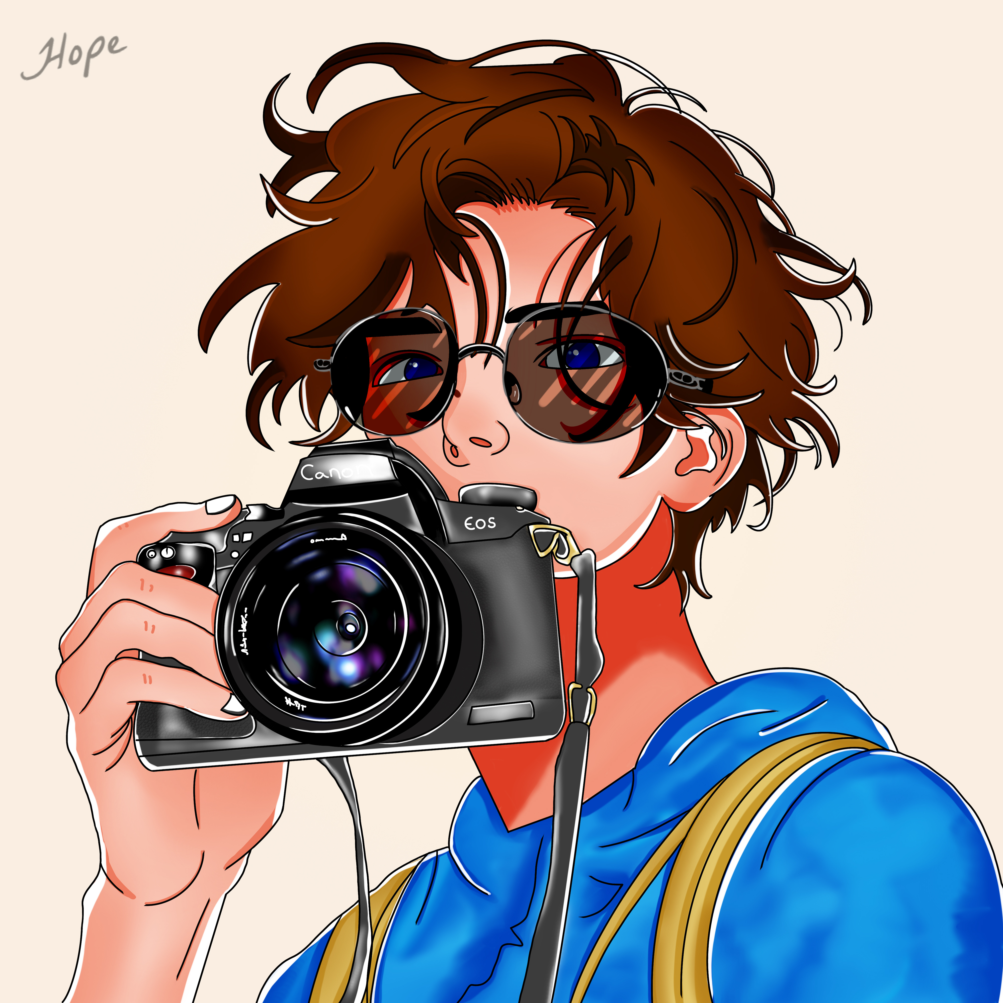 The Photo Tourist Boy Character Design anime anime boy art art illustration artwork character character art character design character illustration design digital art graphic design illustration