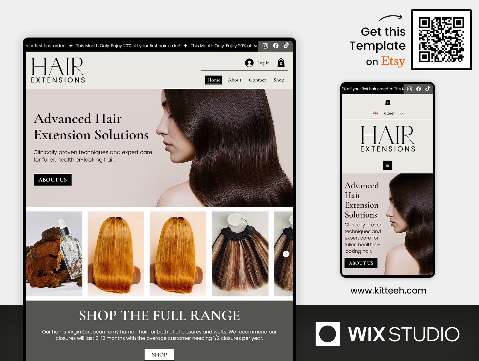 Hair Extension - Wix Studio Website Template and human hair suppliers beautiful website beauty influencers cosmetologists custom wig makers ecommerce business hair hair extension brands hair stylist lace wig designers luxury beauty luxury hair boutique professional hairstylists salons trichologists website template wig stores wix studio wix studio website wix studio website template