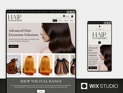 Hair Extension - Wix Studio Website Template and human hair suppliers beautiful website beauty influencers cosmetologists custom wig makers ecommerce business hair hair extension brands hair stylist lace wig designers luxury beauty luxury hair boutique professional hairstylists salons trichologists website template wig stores wix studio wix studio website wix studio website template