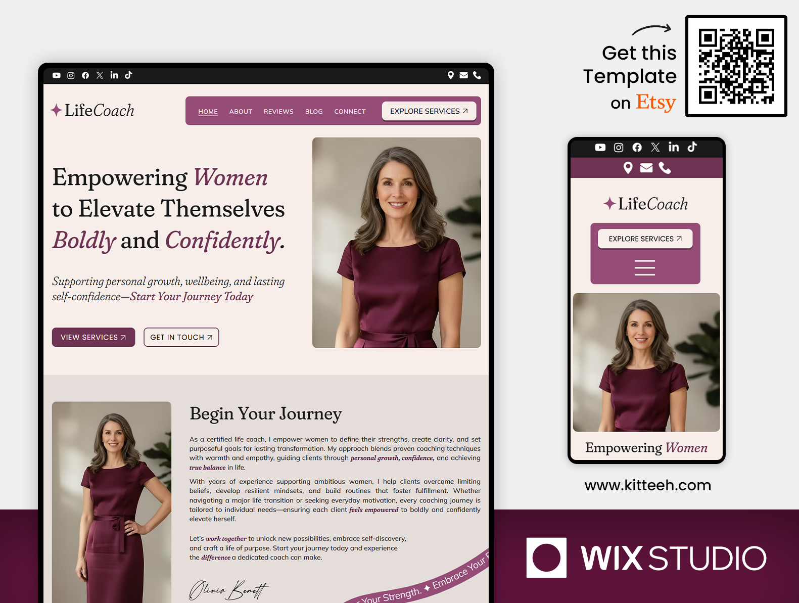 Life Coach & Therapy - Wix Studio Website Template agency agent beautiful website consultant couples advisors finance holistic health advisors life coach mindset mentor personal growth experts relationship self developement therapist therapy website template wellness wix studio wix studio website wix studio website template