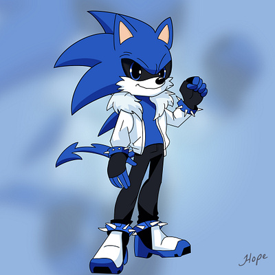 Sonic The Hedgehog Character Design with Banner art art design artwork character character art character design character illustration design digital art graphic design illustration sonic sonic the hedgehog