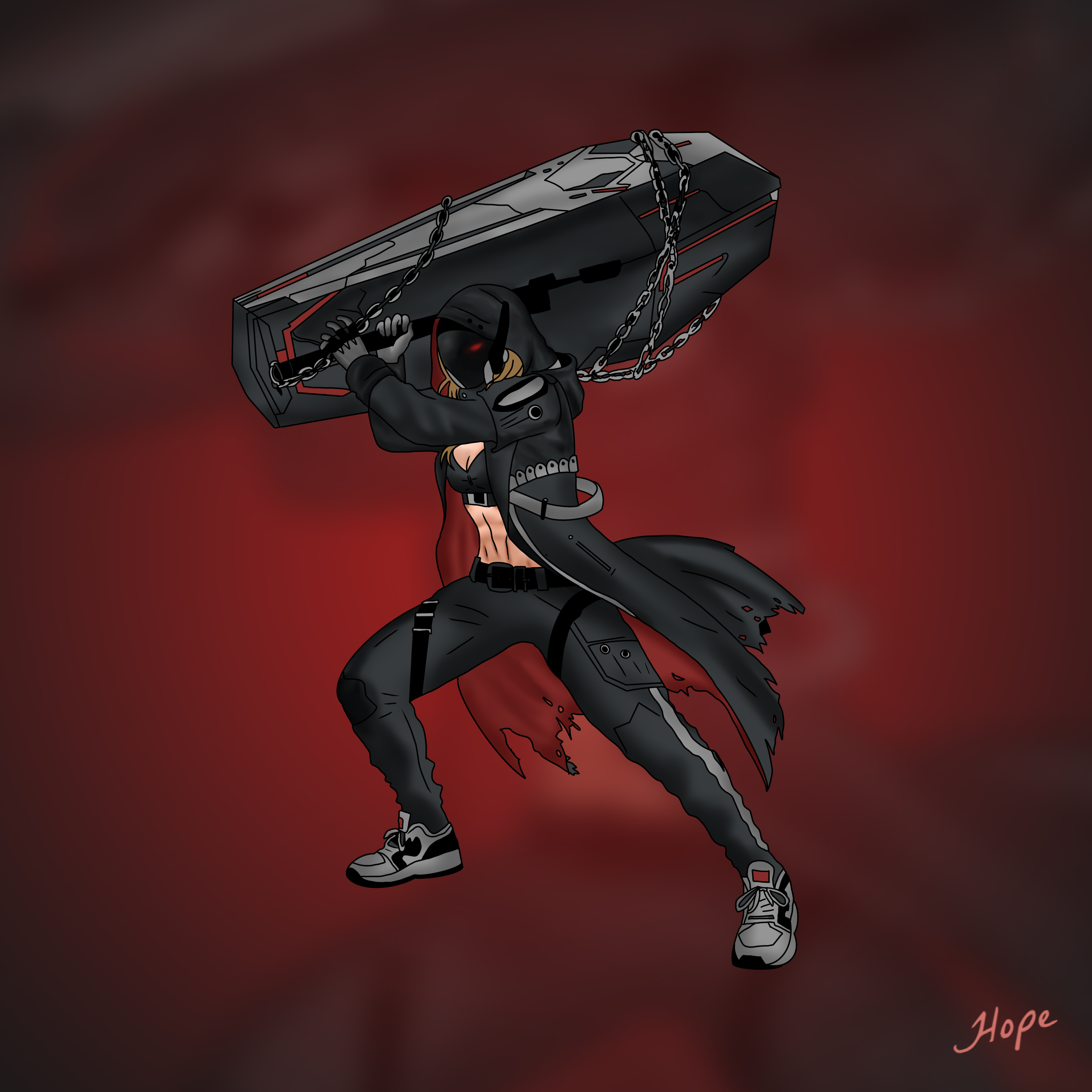 Grave from The Goddess of Victory: Nikke Character Design anime anime art anime girl anime girl art art artwork character character design character illustration design digital art graphic design illustration the goddess of victory: nikke