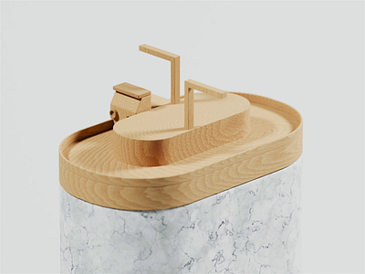 Last Mile 3d 3d animation blender blender3d delivery illustration isometric isometric illustration marble package post wood wooden