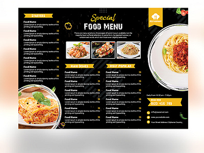 Food menu Flayer by Asha Akter on Dribbble