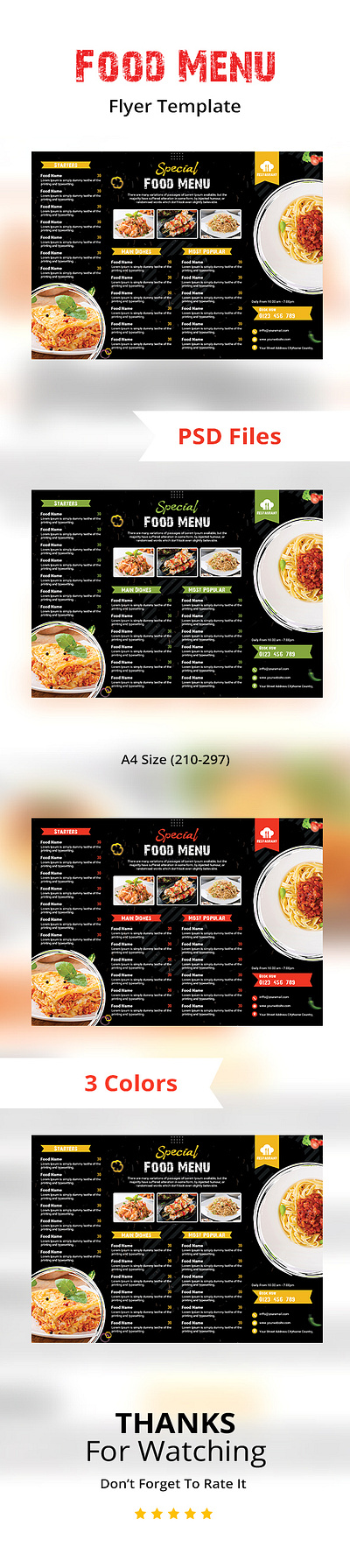 Food menu Flayer food menu