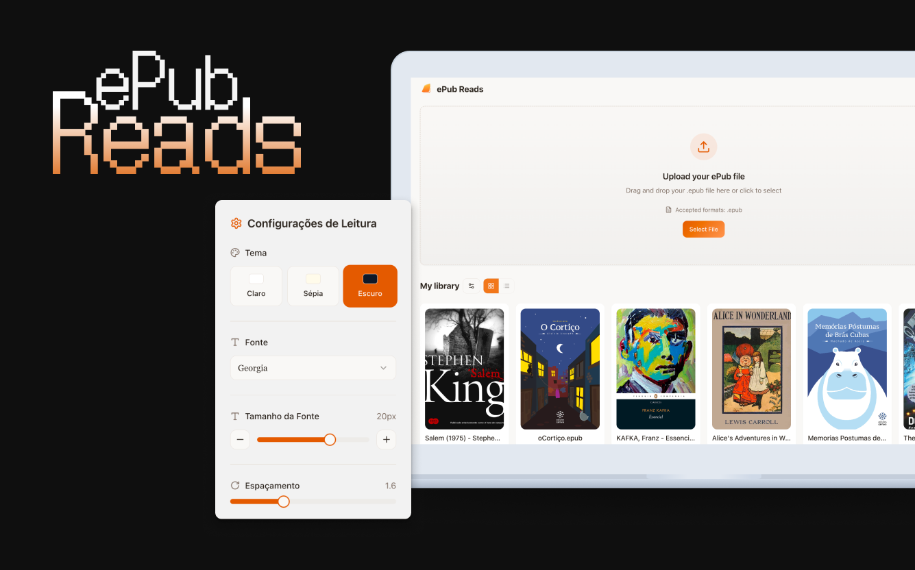 Reads — Online ePUB reader book book reader books bookshelf design epub file reader online reader reader ui ux web