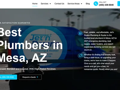 Plumbing Company WordPress Web Design branding logo ui web design wordpress