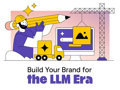 eBook Cover illustration ai book brand branding building character collage construction cover art ebook flat gradient illustration llm mural outline saas tech ui