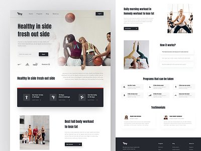 Thy - Fitness & Wellness Landing Page cardio fitness habit health healthy landing page motivation personal trainer professional service sport training ui ui design ux web design website wellness workout yoga