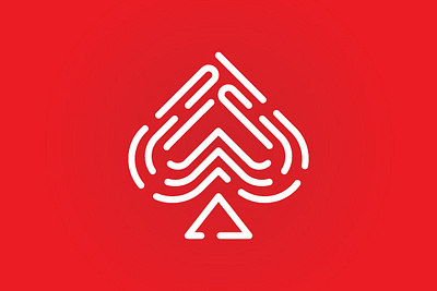 Spade Fingerprint Logo branding company brand logo company branding design graphic design logo modern vector