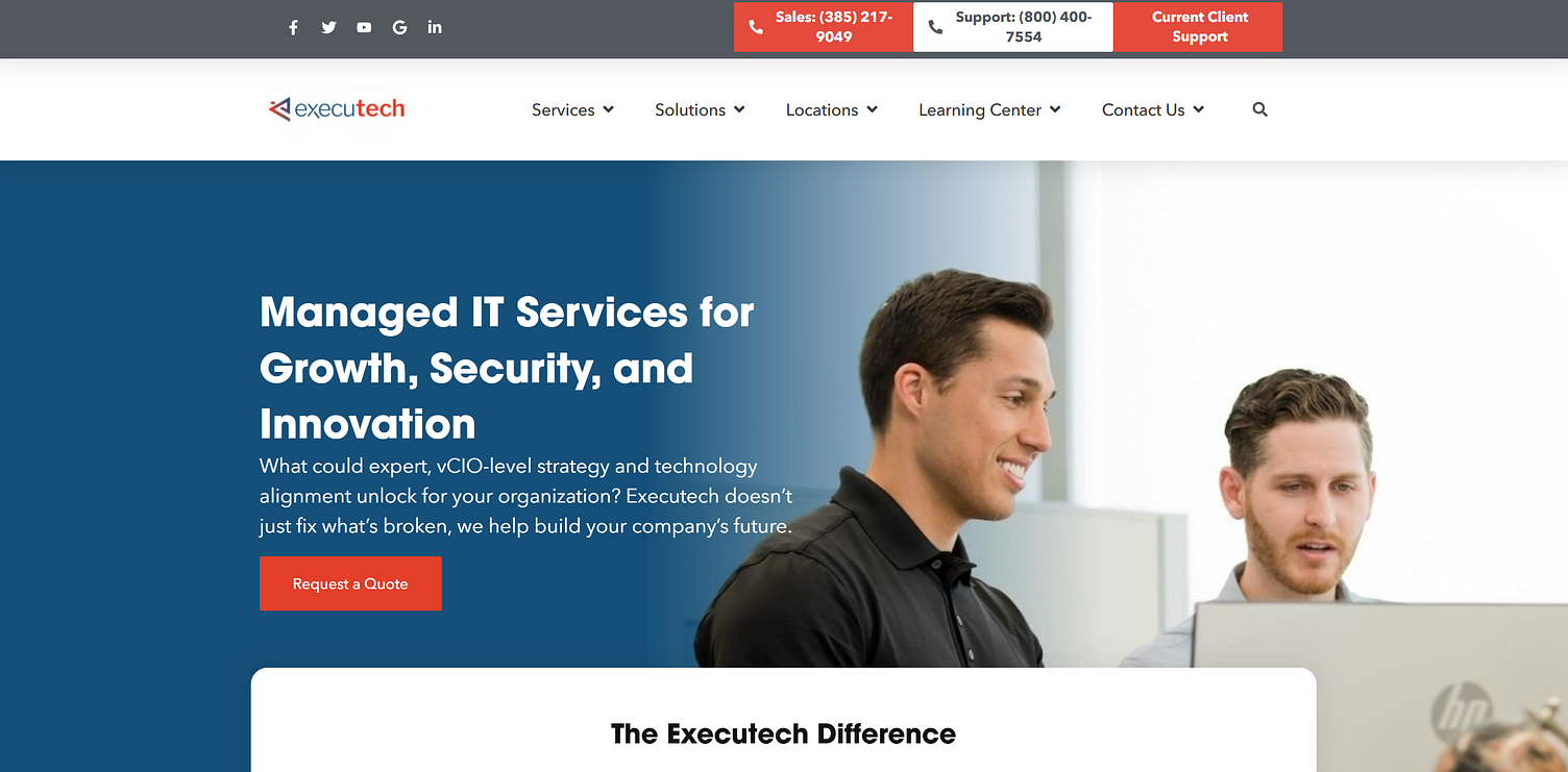 IT Support Web Design by Lifted Websites on Dribbble