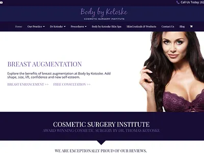 Cosmetic Plastic Surgeon Web Design web design wordpress