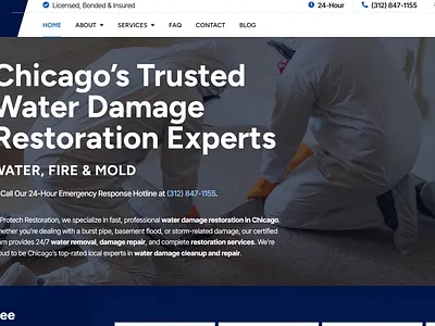 Water Damage Restoration Web Design web design wordpress