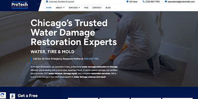 Water Damage Restoration Web Design web design wordpress