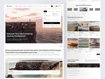 Travel Website design holiday website journey planner landing page tour website tourism website travel agency travel booking travel design travel experience travel platform ui ux vacation ideas website
