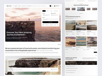 Travel Website design holiday website journey planner landing page tour website tourism website travel agency travel booking travel design travel experience travel platform ui ux vacation ideas website