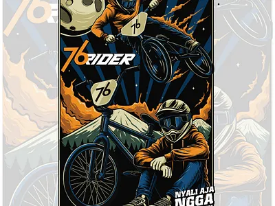 Illustration Motocross, BMX and Downhill artwork bmx branding downhill extreme graphic design illustration motocross sports