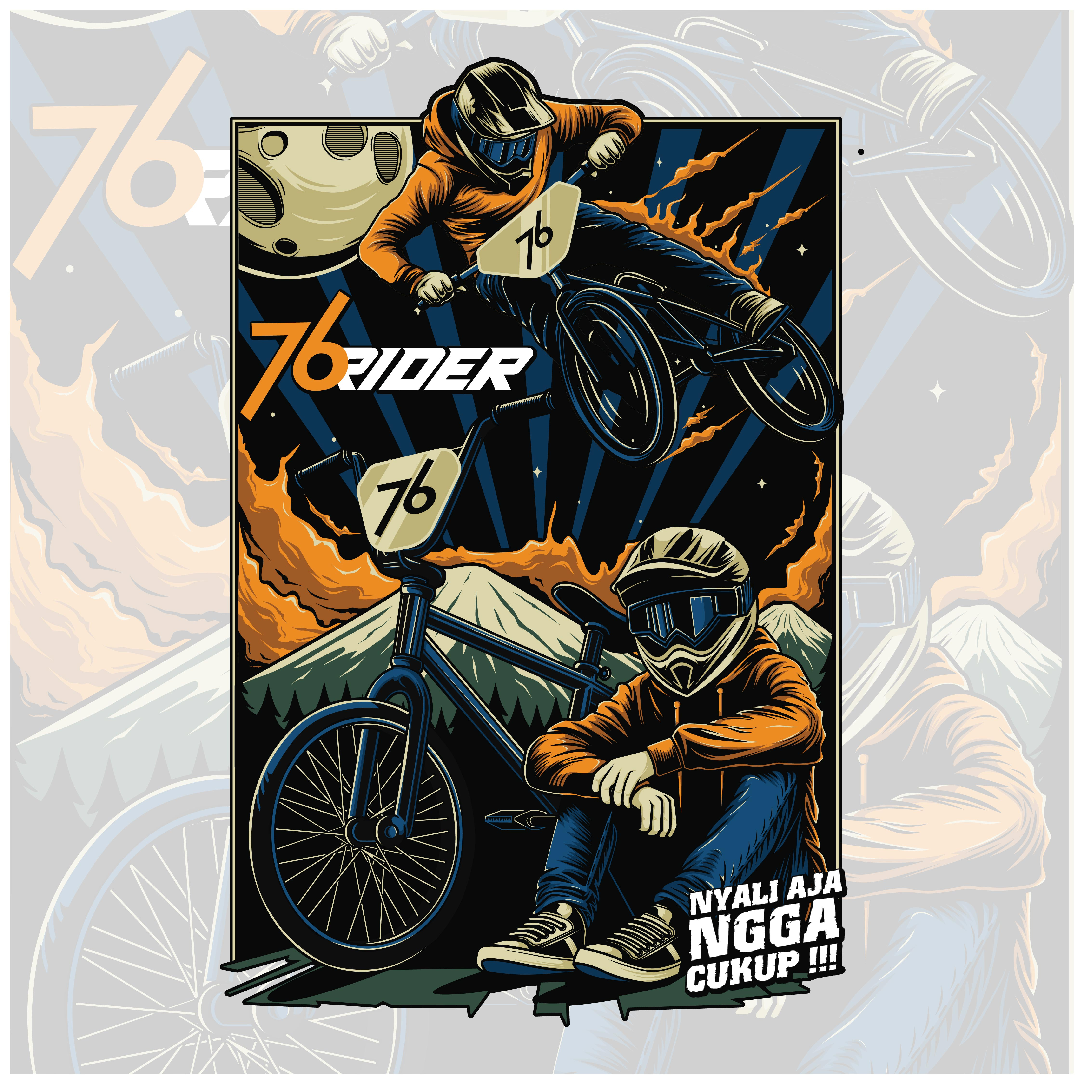 Example of Custom Illustration For Extrem Sports