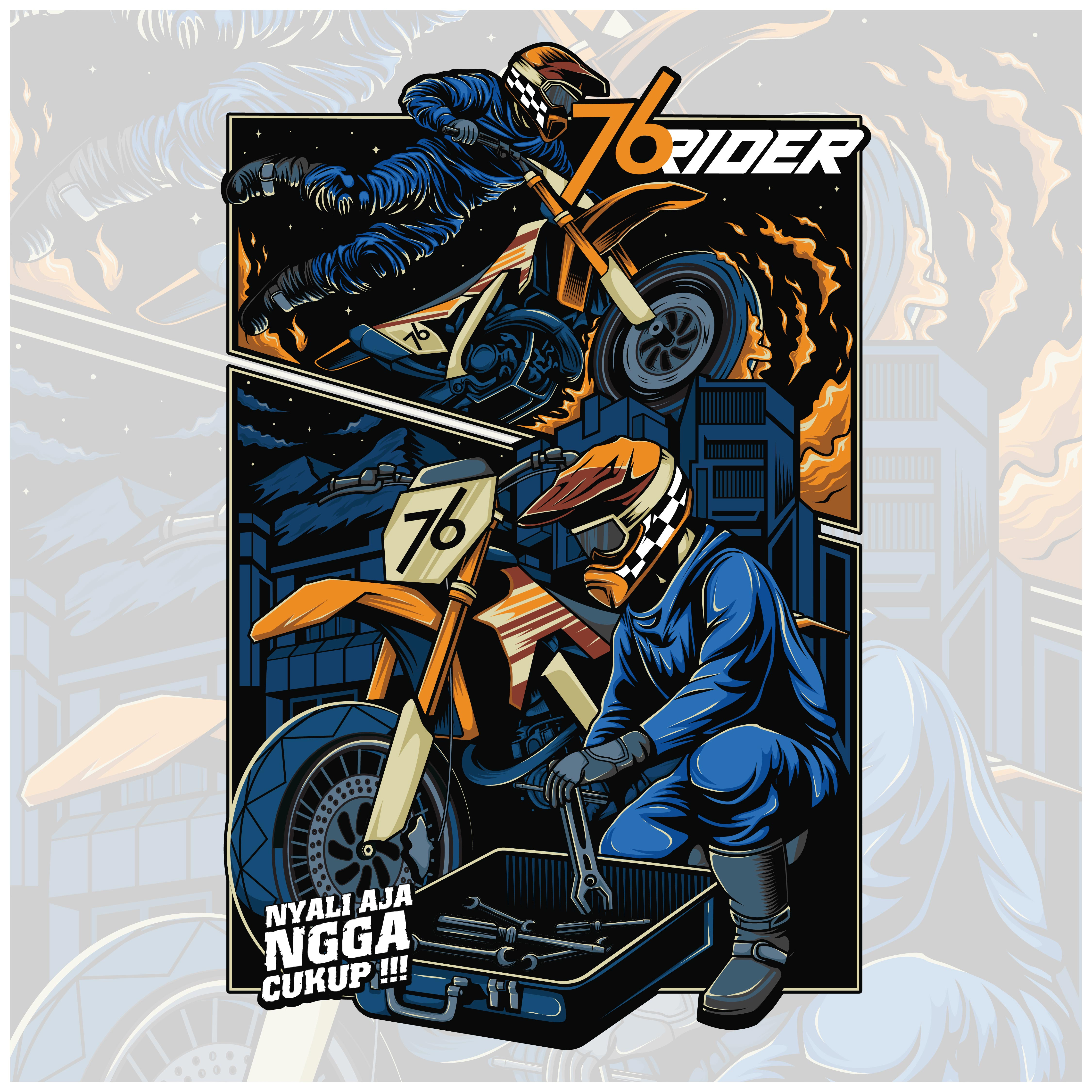 Example of Custom Illustration For Extrem Sports