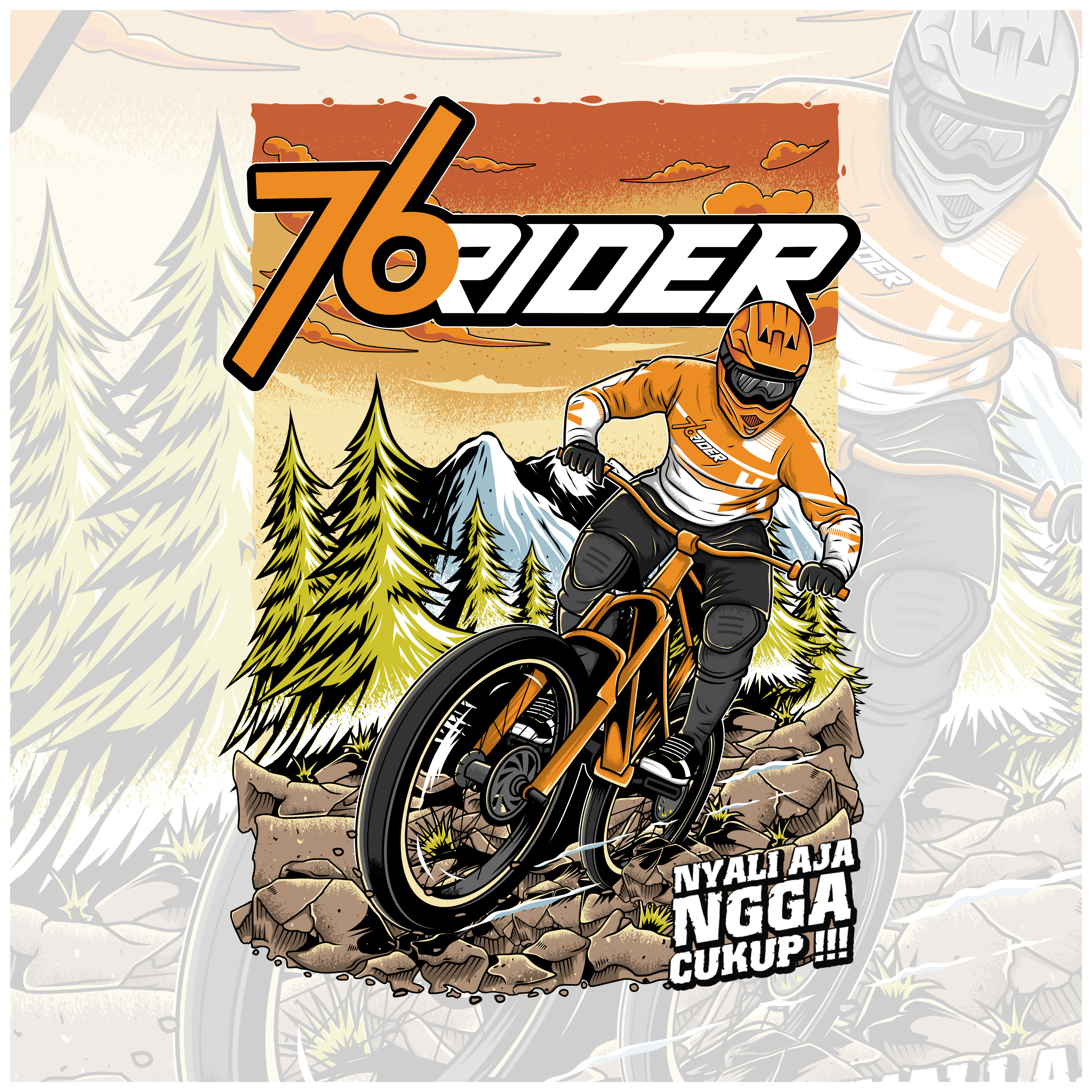 Example of Custom Illustration For Extrem Sports