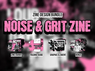 Noise & Grit Zine Design Bundle – Punk-Style Layouts, Graphics & alternative design assets collage elements cut and paste graphics diy zine kit folded zine guide gritty texture grunge design indie zine tools noise aesthetic photocopy style printable zine punk flyer style punk graphics punk zine underground zine zine bundle zine layout zine template