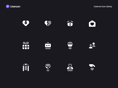 Charity & Love - Uxercon Icon Library animation care charity charityandlove design figma gift heart hope humanity icon icon design iconography logo love social ui uiux ux uxercon