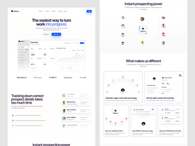Zentro — B2B SaaS Lead Generation Website Design interface product service startup ui ux web