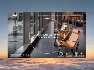 Web Design for Paine Field Airport airport aviation digital elegance elegant plane planes premium seattle sky travelers ui ux web web design
