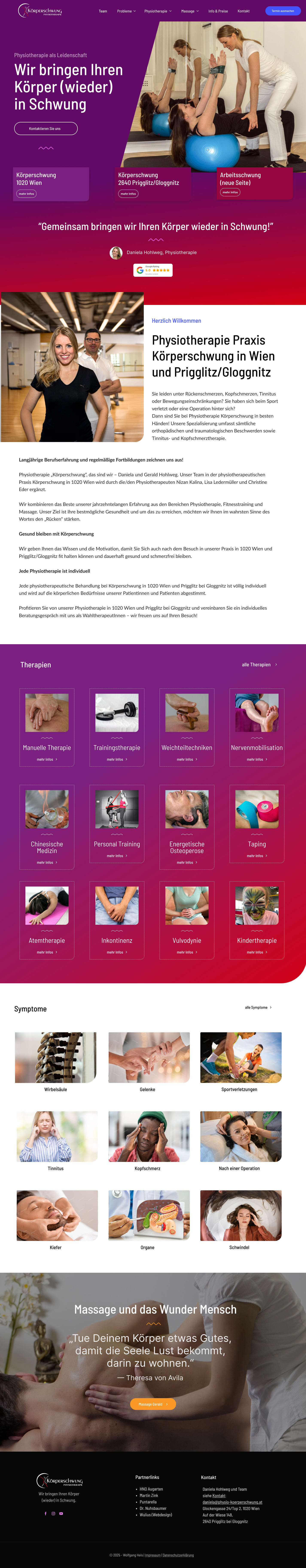 Physiotherapie Körperschwung - Figma redesign (draft) figma ui