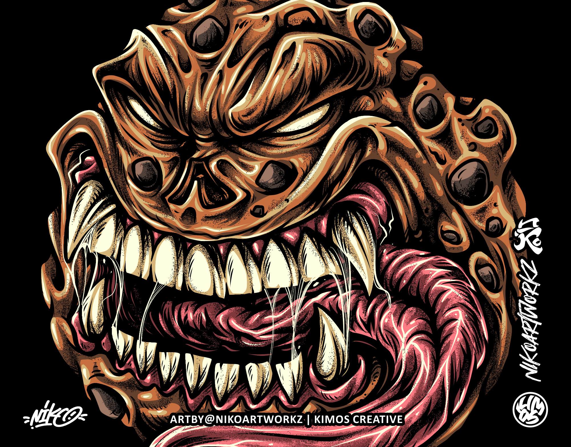 Cookies Monst apparel art artwork branding clothing design digital art graphic design illustration logo merch