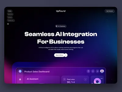 AI Website Design ai ai header ai landing page ai website artificial intelligence design futuristic website header hero header hero image home page landing page landing page design minimal typography ui web web design website