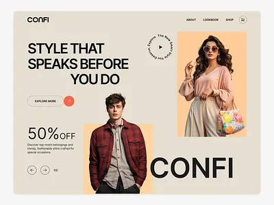 CONFI | Fashion E-Commerce Store Design cloth cloth store clothing ecommerce ecommerce design fashion fashion shop fashion store figma design graphic design landing modern ui online shop online store pixxen store ux design webpage website website design