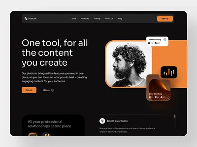 UI Concept - Content Management Tool content content management design influencers landing page ui uidesign uiux