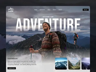 Adventure with TrekVibe 🌄 branding graphic design logo ui