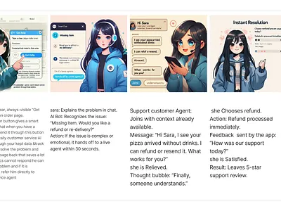 Story Board To solve a problem of bad CS using AI Bot
