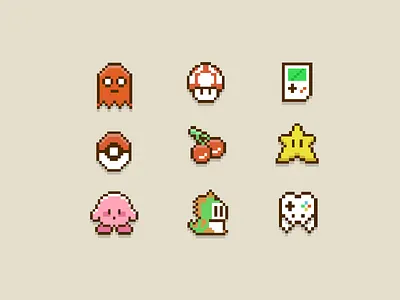 pixel gamer icons 8 bit gamer icons 8bit gamer icons gamer icons icons pixel art pixel art icons pixel gamer icons retro video game icons video game icons