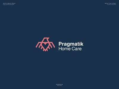 Logo Design for Pragmatic Home Care adobe illustrator bird brand identity brand logo branding guidelines branding mockup custom logo dribbble healthcare logo design logo design branding logo designer logo presentation logomark logos logotype marufiam modern logo visual identity