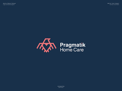 Logo Design for Pragmatic Home Care adobe illustrator bird brand identity brand logo branding guidelines branding mockup custom logo dribbble healthcare logo design logo design branding logo designer logo presentation logomark logos logotype marufiam modern logo visual identity