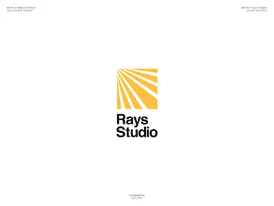 Rays Studio logo design adobe illustrator brand identity brand logo branding guidelines branding mockup custom logo dribbble logo design logo design branding logo designer logo presentation logomark logos logotype marufiam modern logo photography startup visual identity