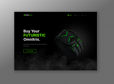 E-Commerce site design for Omnitrix! app ben10 ben10 website design futuristic design graphic design green latest omnitrix ui web whiteswan yash raghuvanshi