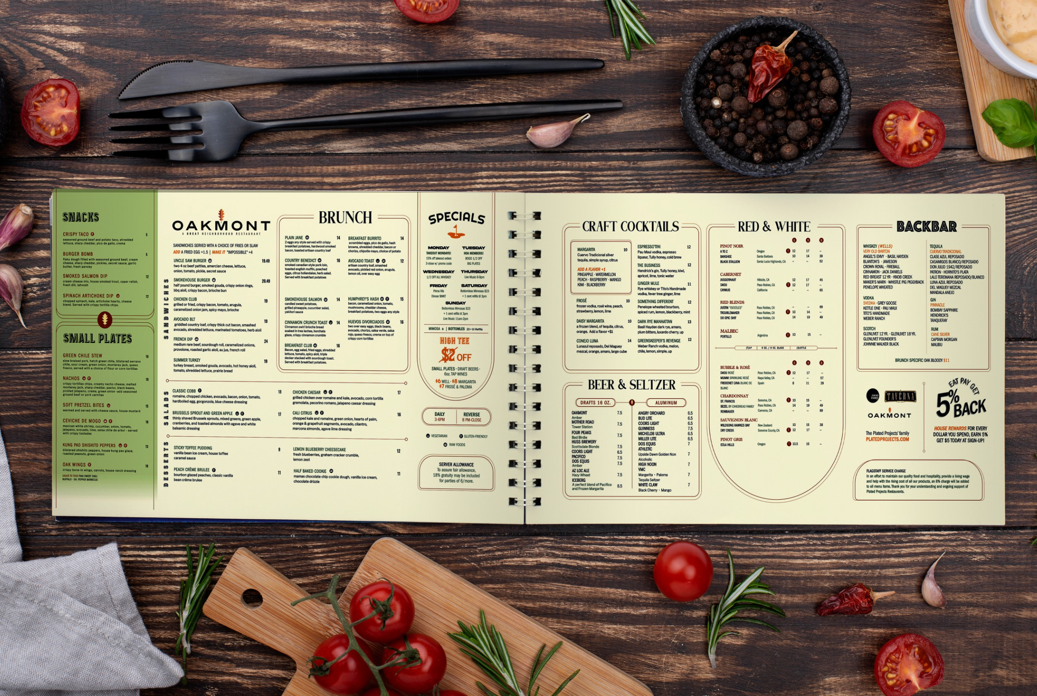 Example of Create Printable Digital Restaurant Menu