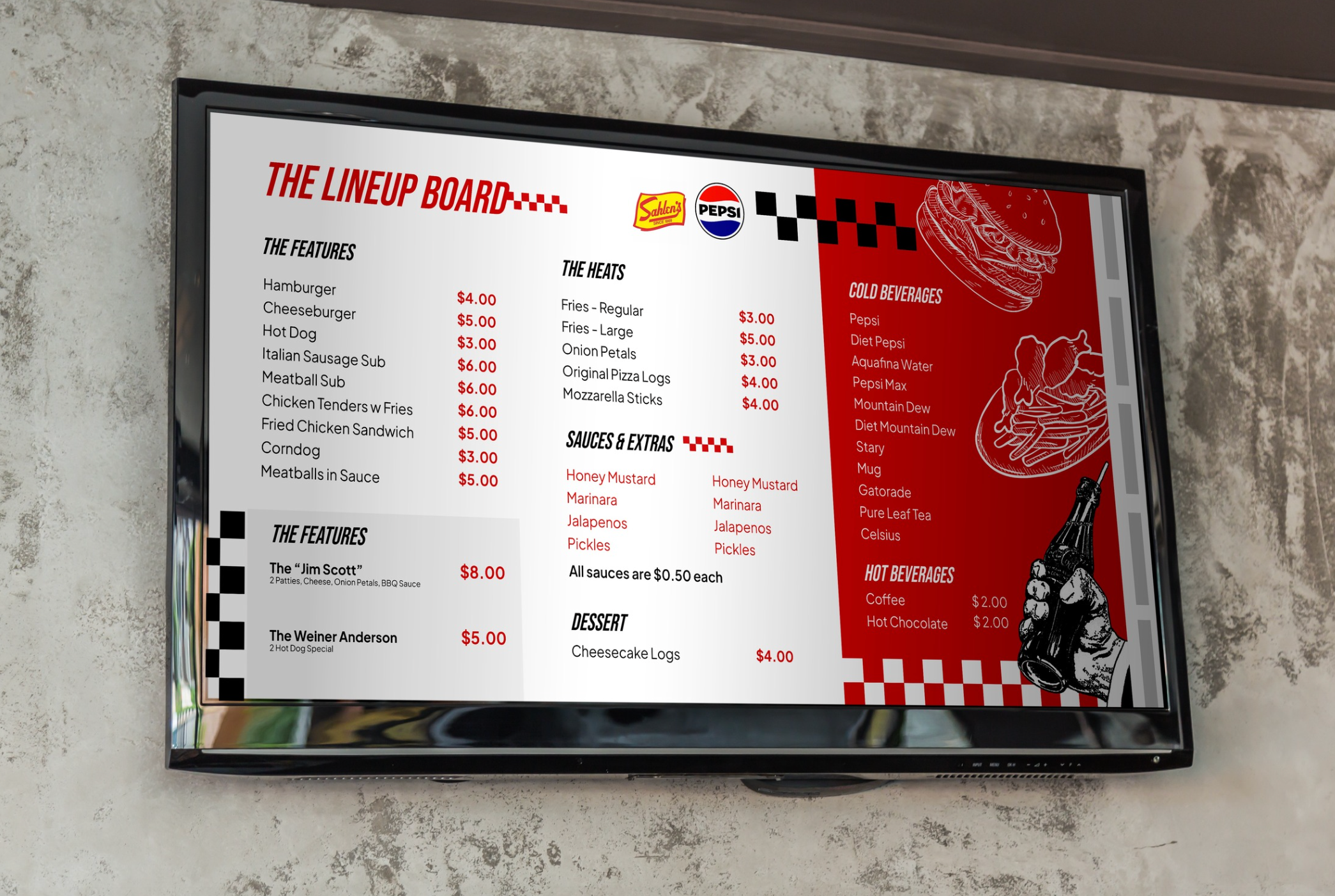 Example of Create Printable Digital Restaurant Menu