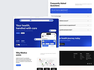 Mediva — Doctor Appointment Landing Page adoctorapp appointment consultation doctor doctorapp landing page webdesign website websitedesign