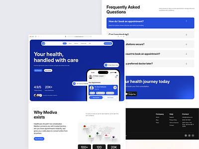 Mediva — Doctor Appointment Landing Page adoctorapp appointment consultation doctor doctorapp landing page webdesign website websitedesign