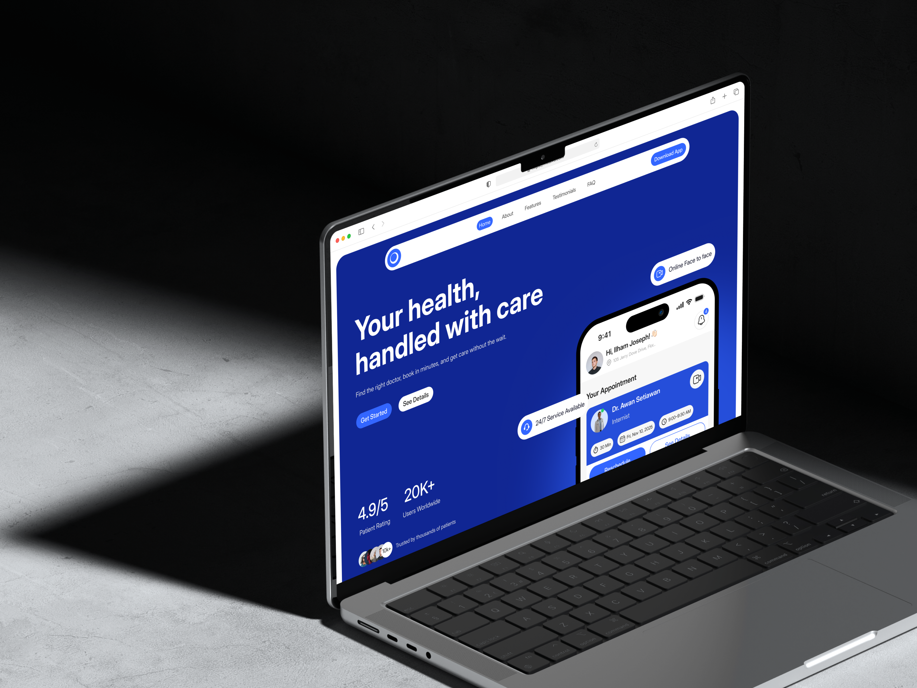 Mediva - Doctor Appointment Landing Page adoctorapp appointment consultation doctor doctorapp landing page scalixa scalixa studio webdesign website websitedesign