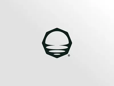 Reflection identity light logo mark pentagon reflection refraction sun